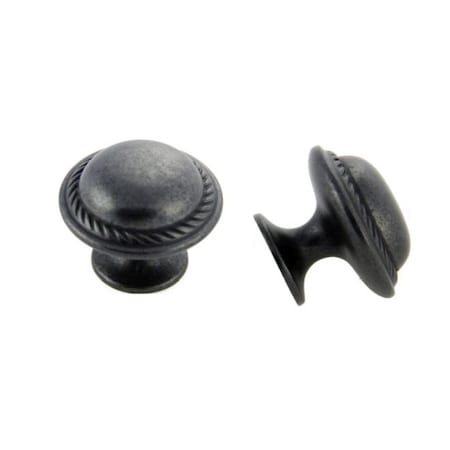 Crown 1-1/5" Rope Cabinet Knob Weathered Black Finish CHK81784DACM